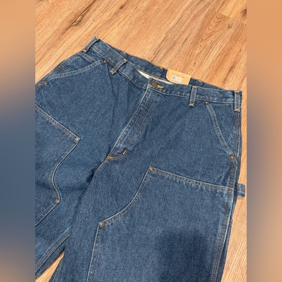 NWT Carhartt Double Knee Denim Jeans Mens 38 x 36 Dungaree Fit - Picture 3 of 8